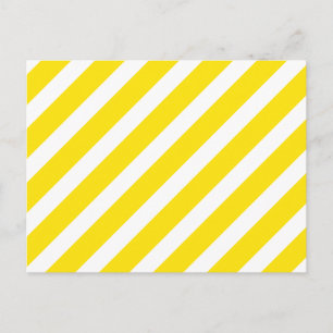 Basic Stripe 1 Yellow Postcard