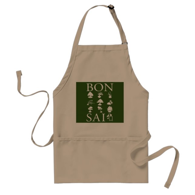 Basic Styles of Bonsai Tree Adult Apron (Front)
