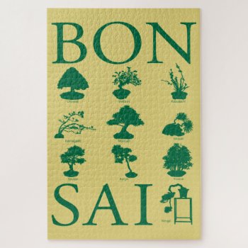 Basic Styles Of Bonsai Tree Jigsaw Puzzle by Miyajiman at Zazzle