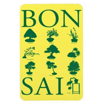 Basic Styles Of Bonsai Tree Magnet by Miyajiman at Zazzle