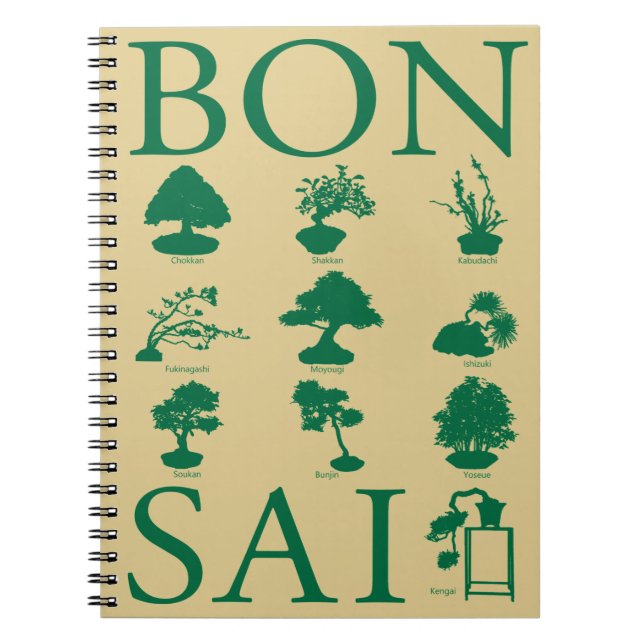 Basic Styles of Bonsai Tree Notebook (Front)