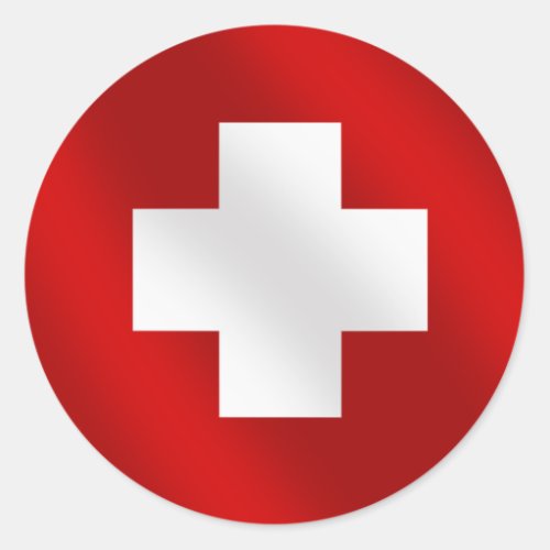 Basic Swiss flag Suisse gifts for Schweiz lovers Classic Round Sticker