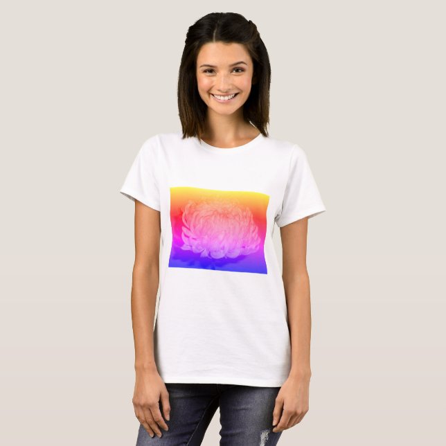 Basic T-Shirt with Colorful Mum Background (Front Full)