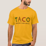 Basic Taco T-shirt, Gold T-shirt at Zazzle
