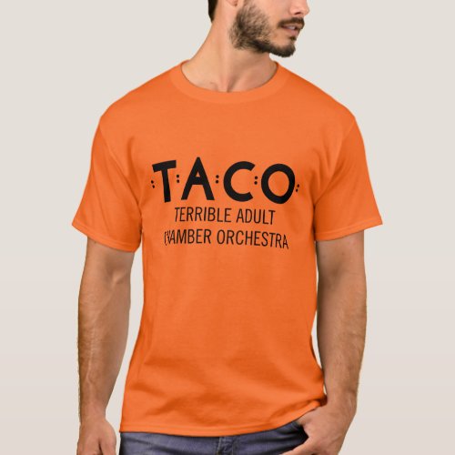 Basic TACO T_Shirt Orange and Black T_Shirt