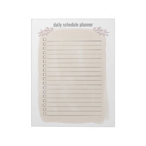 Basic Task List Editable Tear Away Daily Planner N Notepad