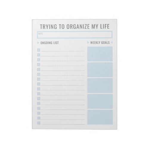 Basic Task List Editable Tear Away Daily Planner Notepad