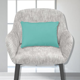 Basic Teal Aqua  Blue Solid Color 11x16 Accent Pillow