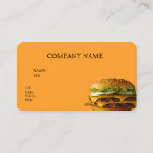 BASIC TEMPLATE BUSINESS CARD BURGER PLACE