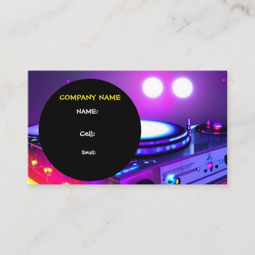 BASIC TEMPLATE BUSINESS CARD FOR A DJ W LINKS