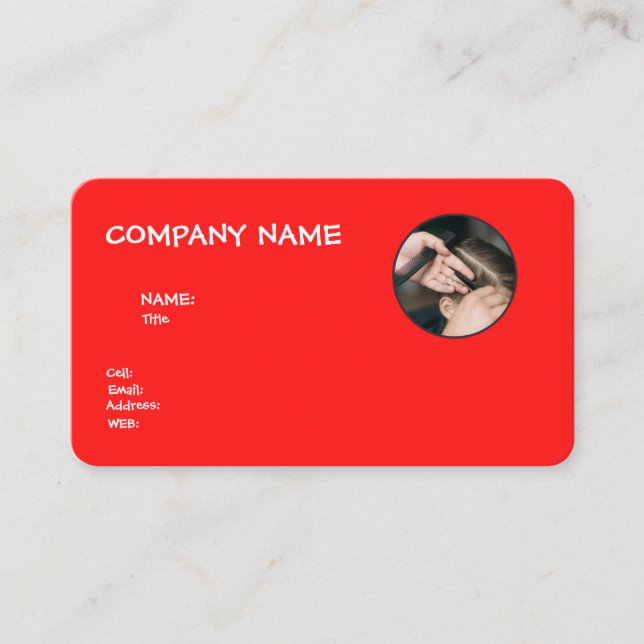 BASIC TEMPLATE BUSINESS CARD HAIR SALON (Front)