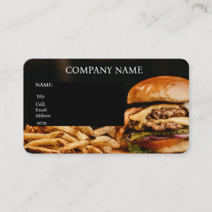 BASIC TEMPLATE BUSINESS CARD HAMBURGERS