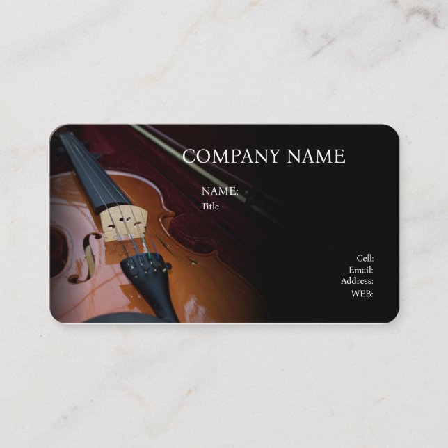 BASIC TEMPLATE BUSINESS CARD VIOLIN (Front)
