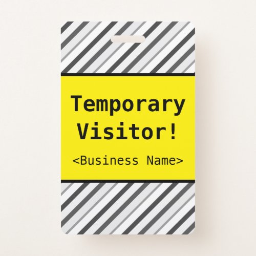 Basic Temporary Visitor Badge