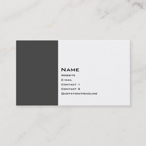 Customizable Basic Two Color 2 Business Cards