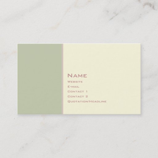 Customizable Basic Two Color 3 Business Card Template