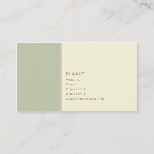 Basic Two Color 3 Business Card (Front)