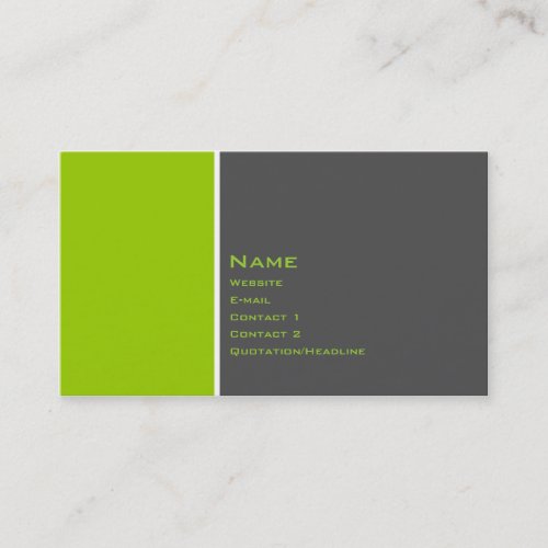 Basic Two Color Business Card Template