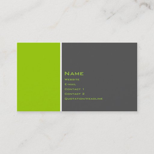 Customizable Basic Two Color Business Card Template