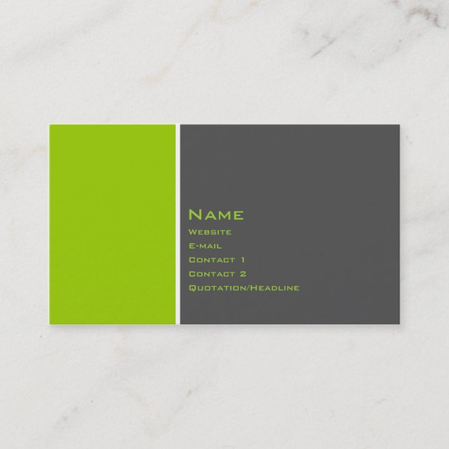 Basic Two Color Business Card (Front)