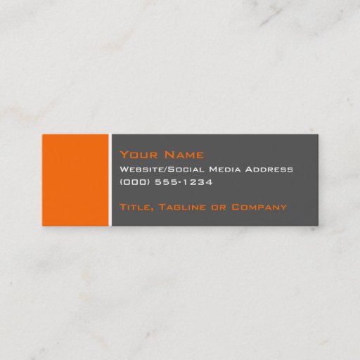 Customizable Basic Two Color Orange 2 Business Card Template