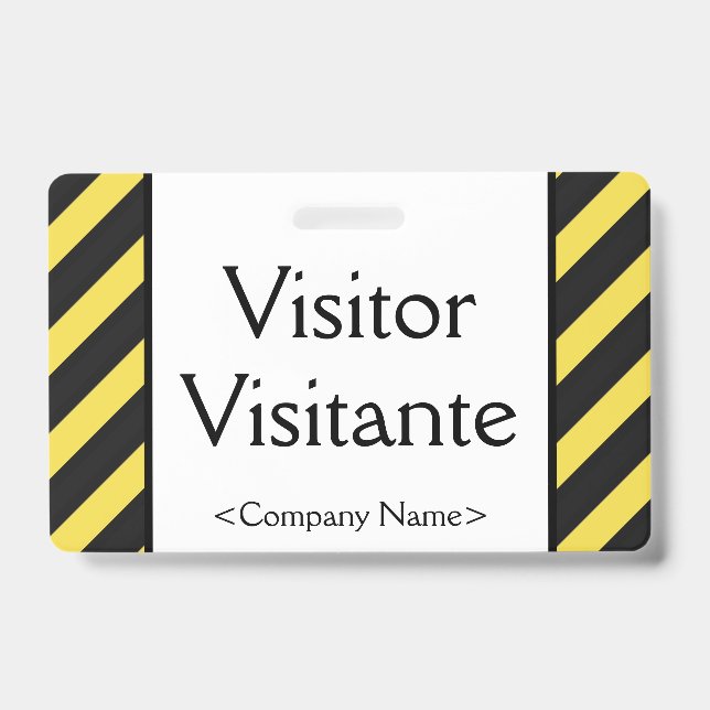 Basic "Visitor" "Visitante" Badge (Front)
