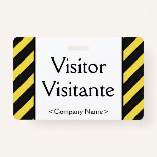 Basic "Visitor" "Visitante" Badge
