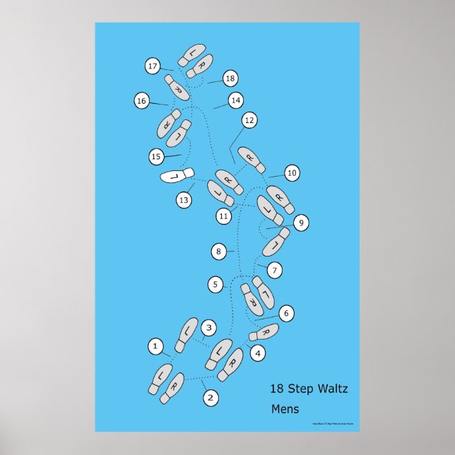 Basic Waltz 18 Steps Mens Poster (Front)