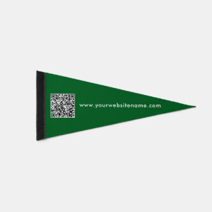Basic Website Scan Me QR Code Marketing Promo Link Pennant Flag