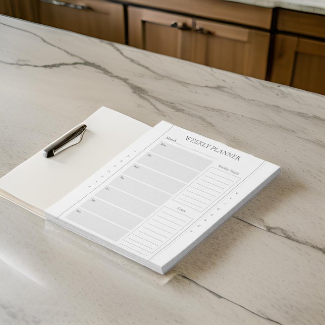 Basic Weekly Planner Name Gray Notepad (Creator Uploaded)