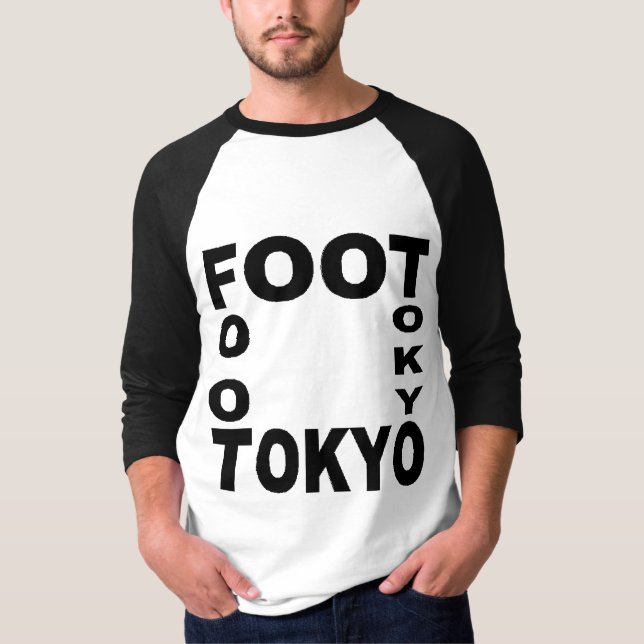 Basic white/black raglan shirt FOOT TOKYO (Front)