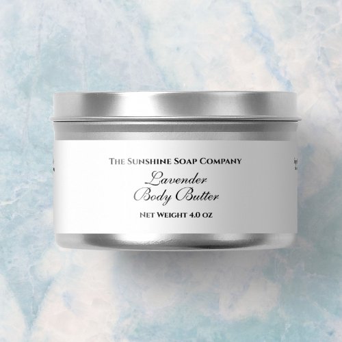 Basic White Cosmetics Jar Label  1 x 725