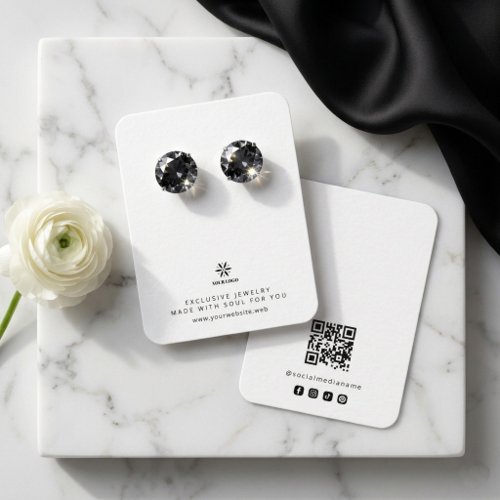 Basic White Jewelry Display Template Logo TMF26 Business Card