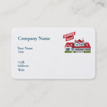 Basic white Template Business Card homes