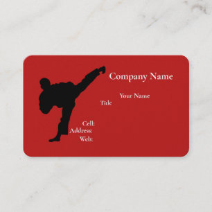Basic white Template Business Card karate