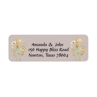 Basic Wildflower Mailing Address Return Label