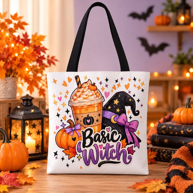 Basic Witch Cute Halloween Tote Bag (Creator Uploaded)