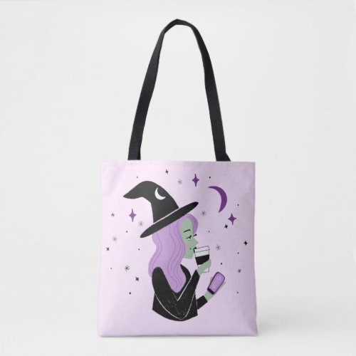 Basic Witch cute modern illustration Tote Bag