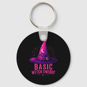Basic witch energy halloween graphic design funny keychain