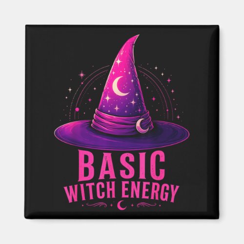 Basic witch energy halloween graphic design funny magnet