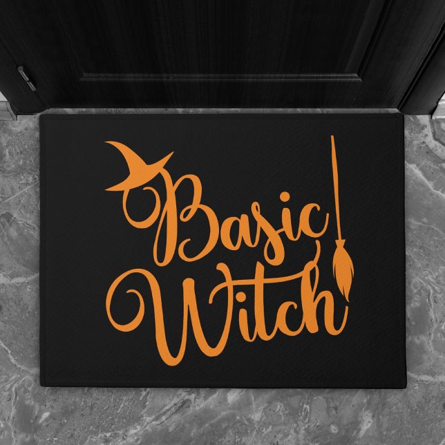 Basic Witch | Fun Halloween Quote Typography Doormat (Creator Uploaded)