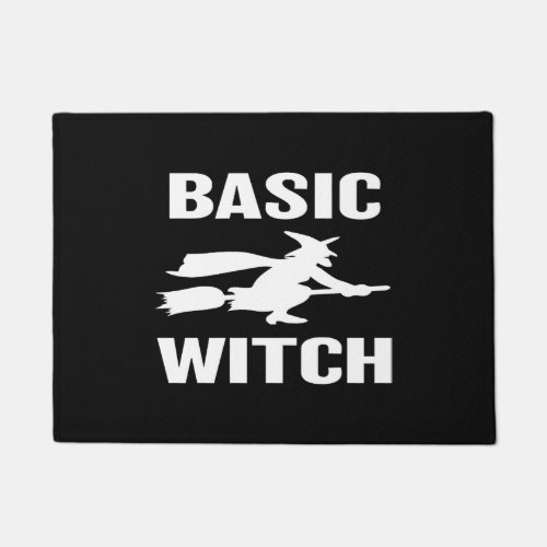 Basic Witch funny Halloween saying womens Doormat