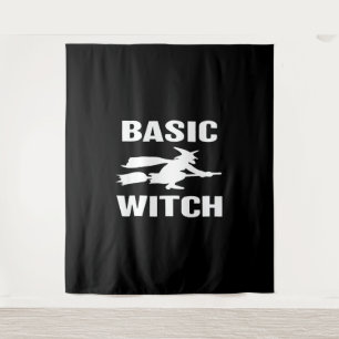 Basic Witch funny Halloween saying womens Tapestry