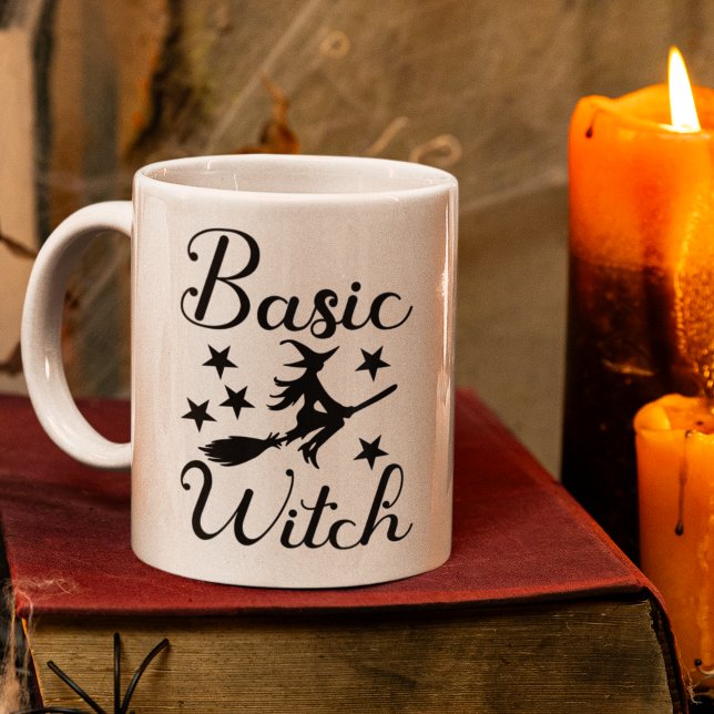 Basic Witch" Halloween – Cute Flying Witch  Coffee Mug (Creator Uploaded)