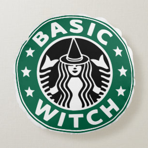 Basic Witch Halloween Décor Coffee Round Pillow