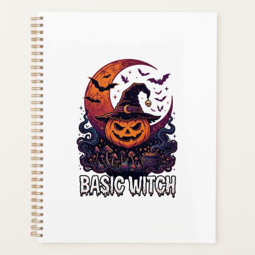Basic Witch Halloween Pumpkin Crescent Moon Cauldr Planner