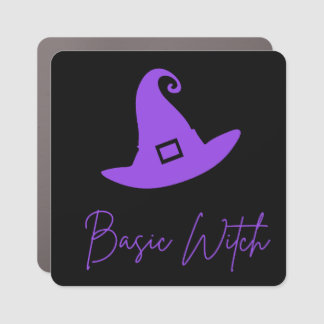 Basic Witch Halloween (Purple) Car Magnet