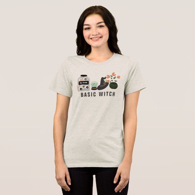 Basic Witch Halloween  Tri-Blend Shirt (Front Full)