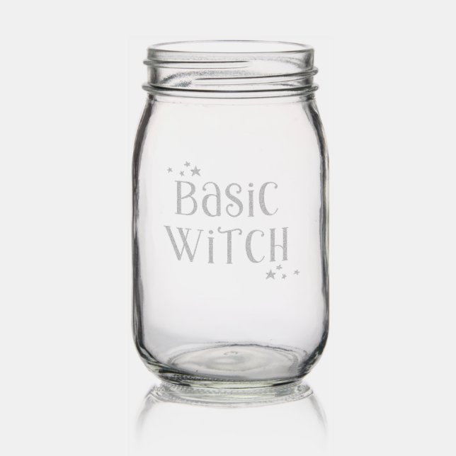 Basic Witch Jar Etched Glassware (Glassware)