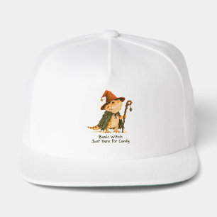 Basic Witch Just Here For Candy Bearded Dragon Snap Back Hat